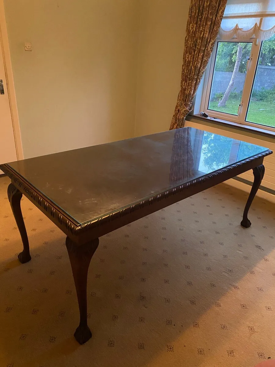 Dining Table with glass protector - Image 3