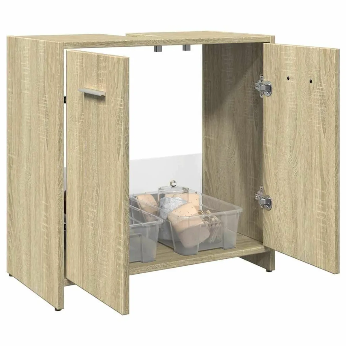 [Free P&P] New Bathroom Sink Cabinet Oak Colour - Image 3