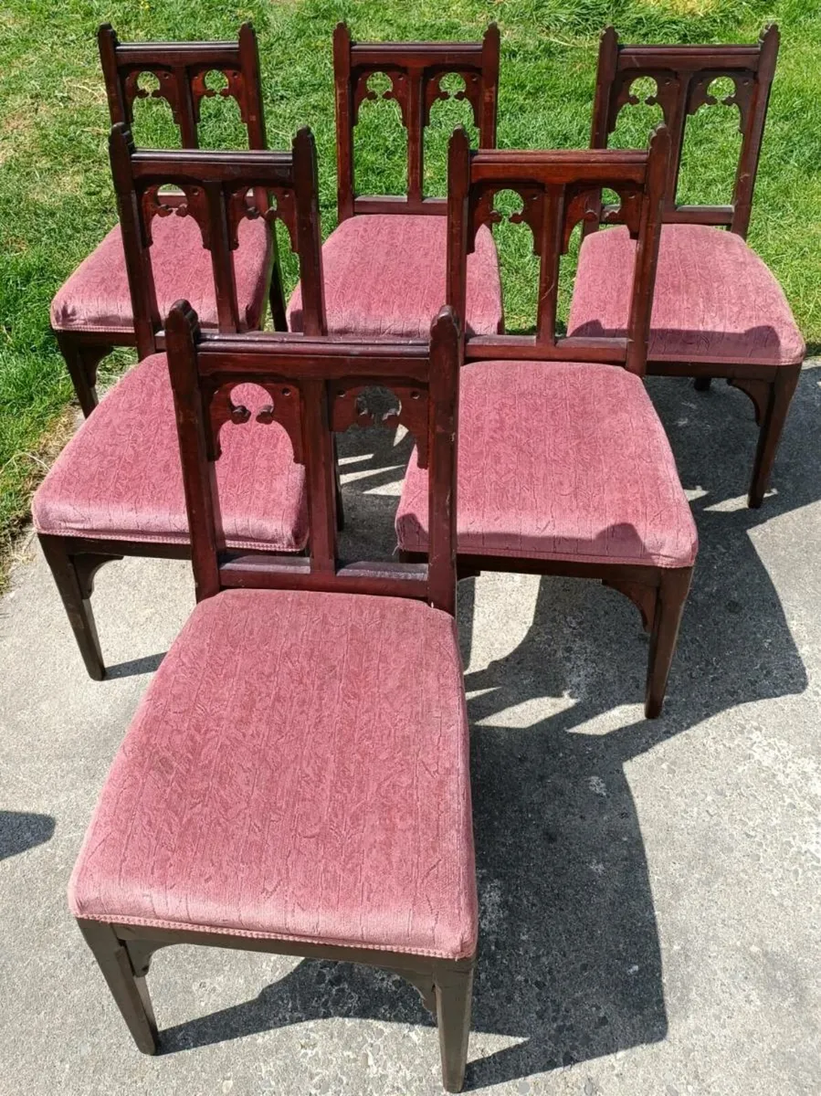 Antique Church Chairs - Image 2