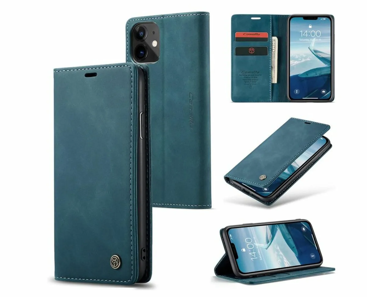 Matte Leather Flip Cover for iPhone 11 Free Post - Image 1
