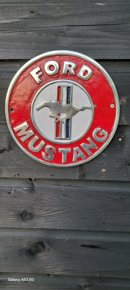 Ford mustang aluminium sign
