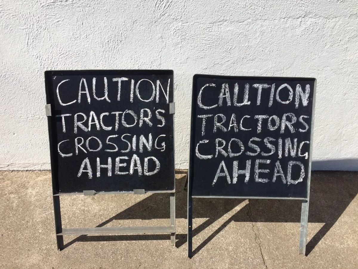 Two Galvanized Steel Farm Signs - Image 1