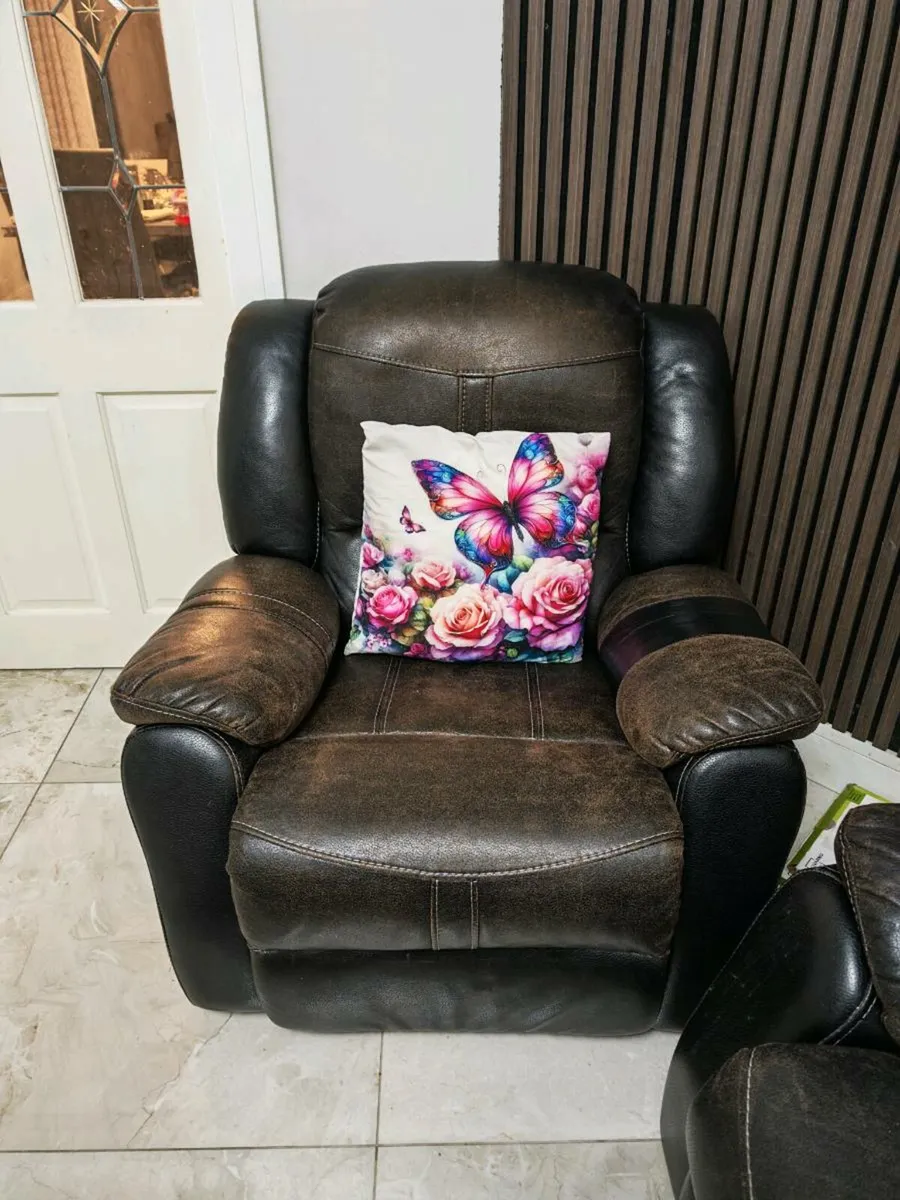 Sofa 3 seater and two single seater . Coffee table - Image 2