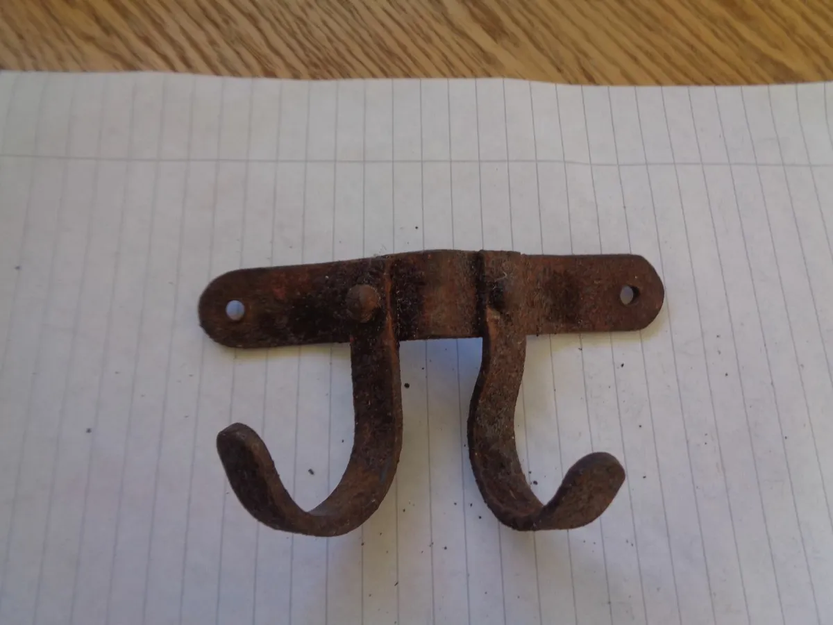 Vintage Double Metal Hook for Sale - Image 4