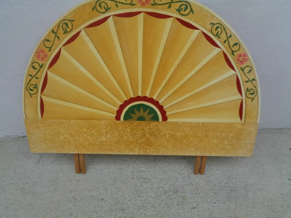 Hand Painted Single Bed Headboard for Sale - Image 3