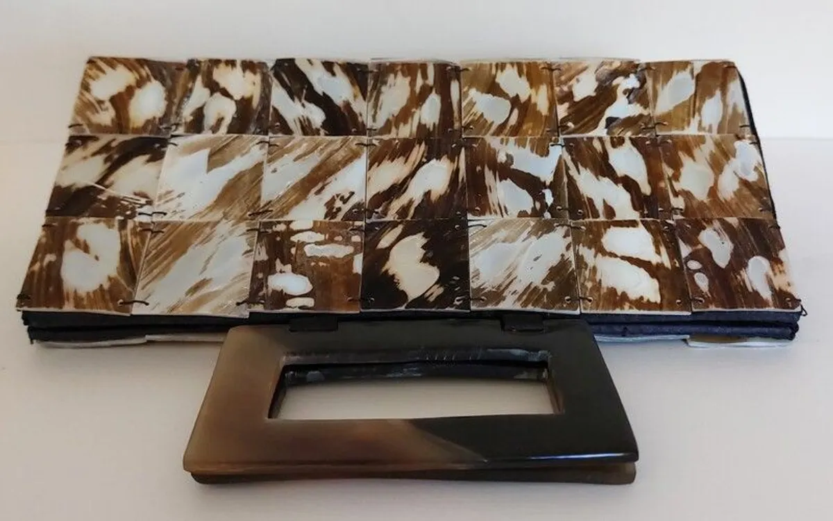 Mother of Pearl Mosaic Style Handbag - Image 3