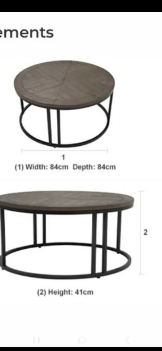 Ex living large round Coffee table - Image 2