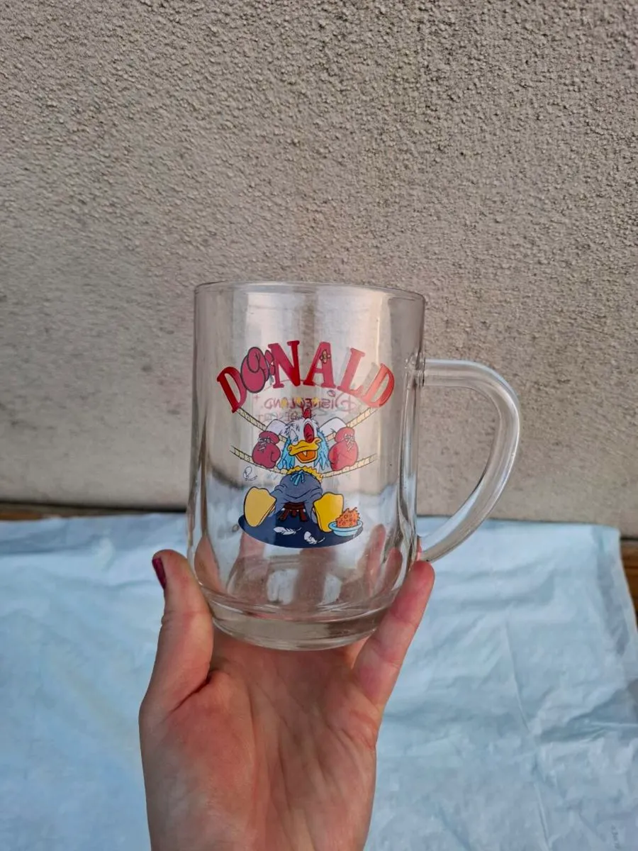 Donald disney glass mug postage possible