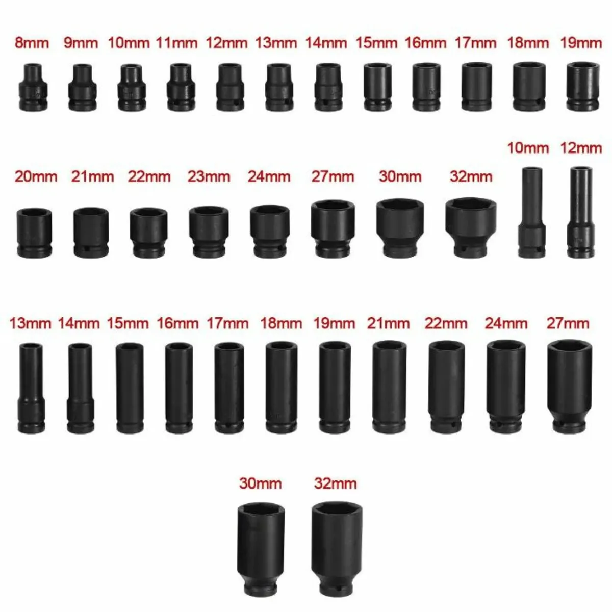 35 piece 1/2 inch  impact socket set - Image 4