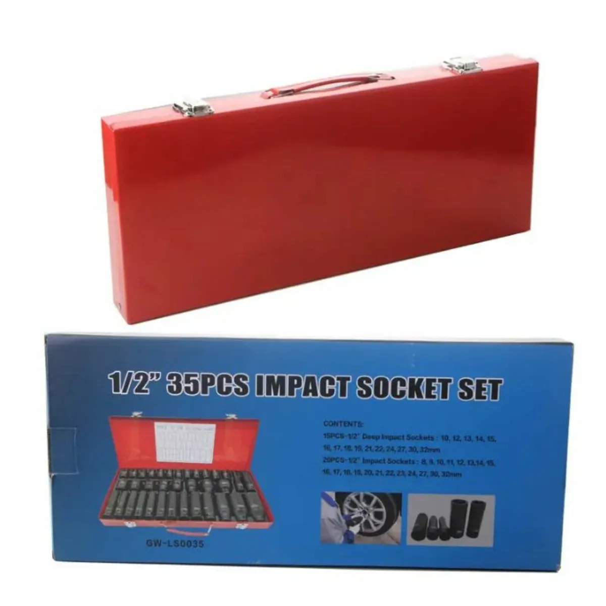 35 piece 1/2 inch  impact socket set - Image 3