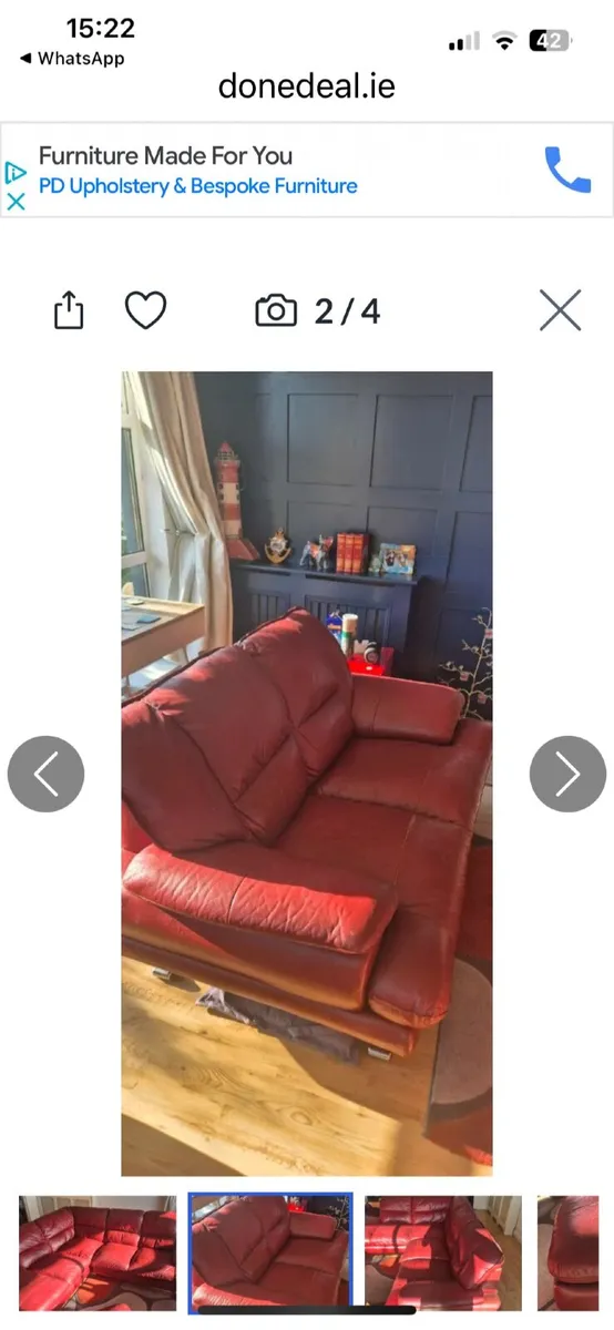 2 seater couch/corner unit - Image 2