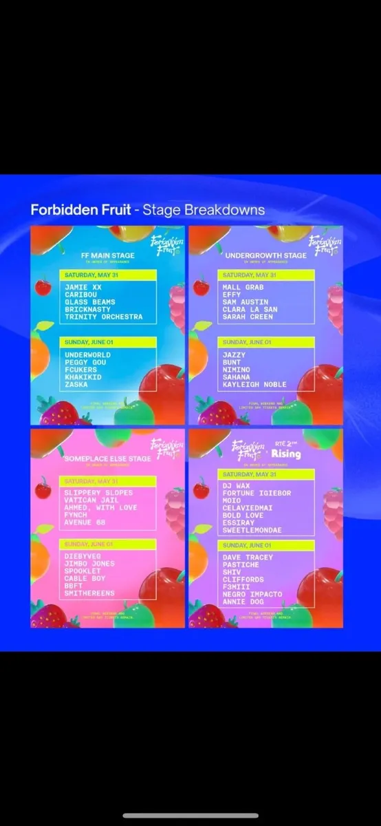 Forbidden Fruit weekend ticket