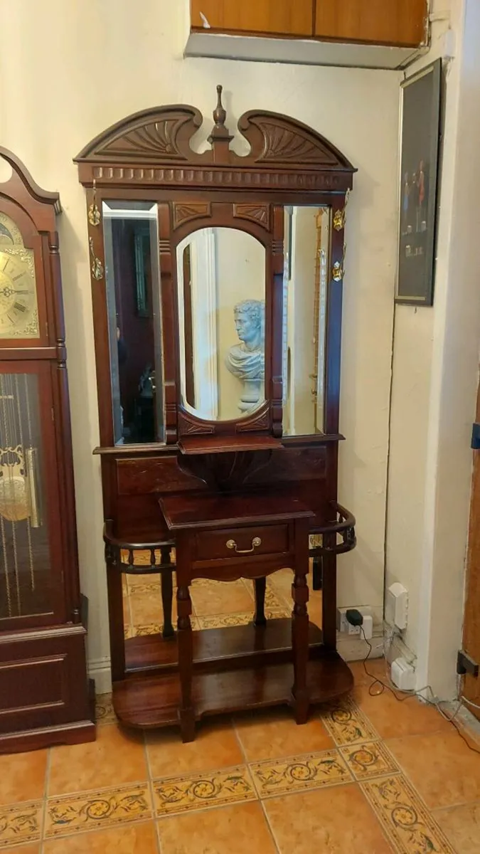 Vintage  Mahogany  Hall Stand - Image 2