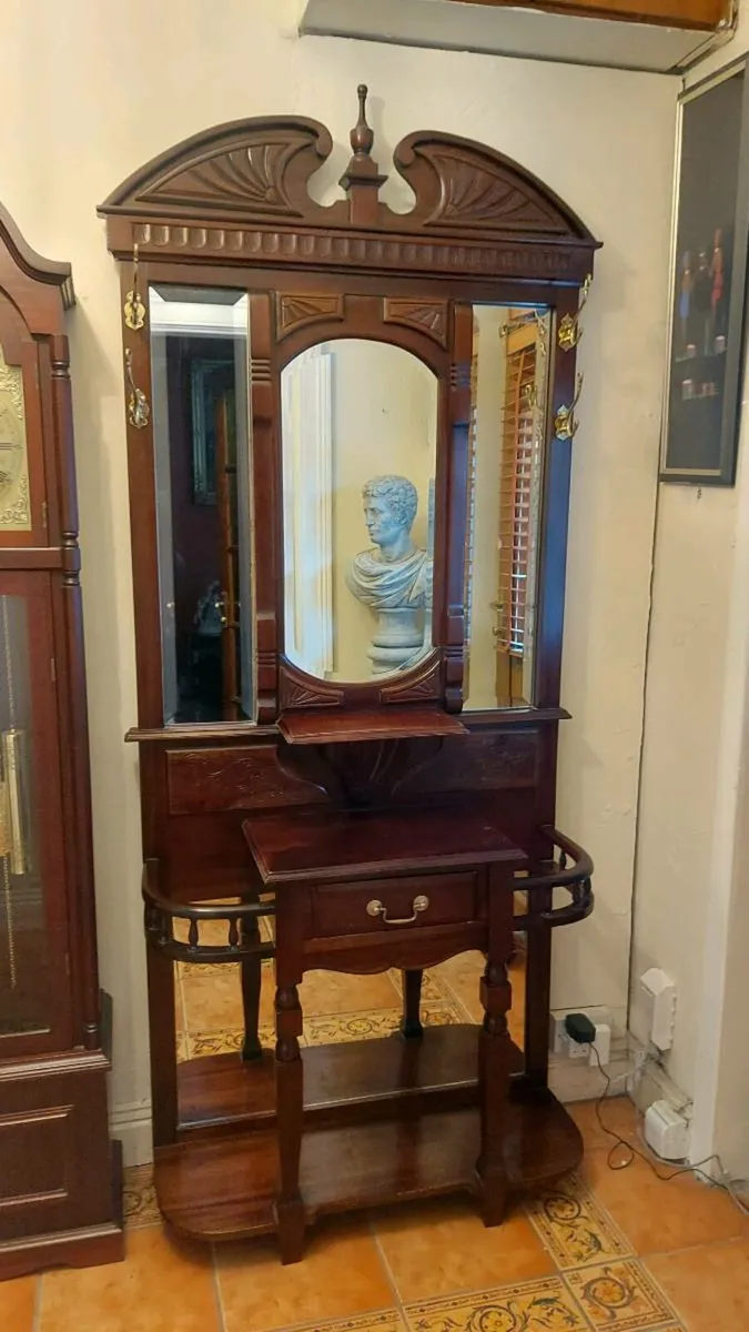 Vintage  Mahogany  Hall Stand - Image 4