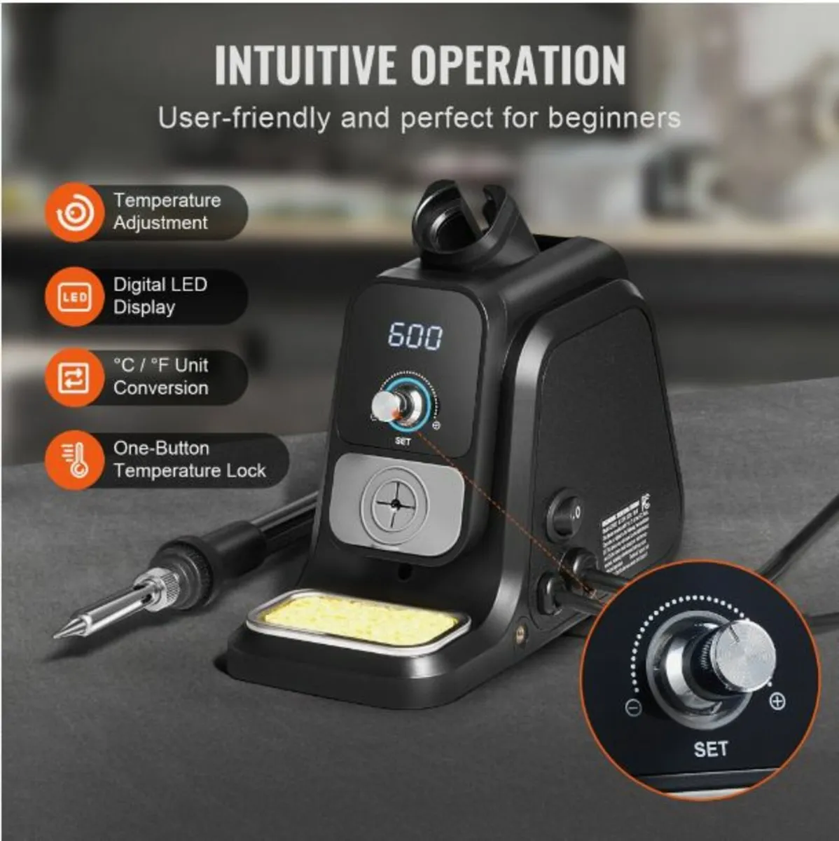 80W LED Soldering Iron Station - Image 2