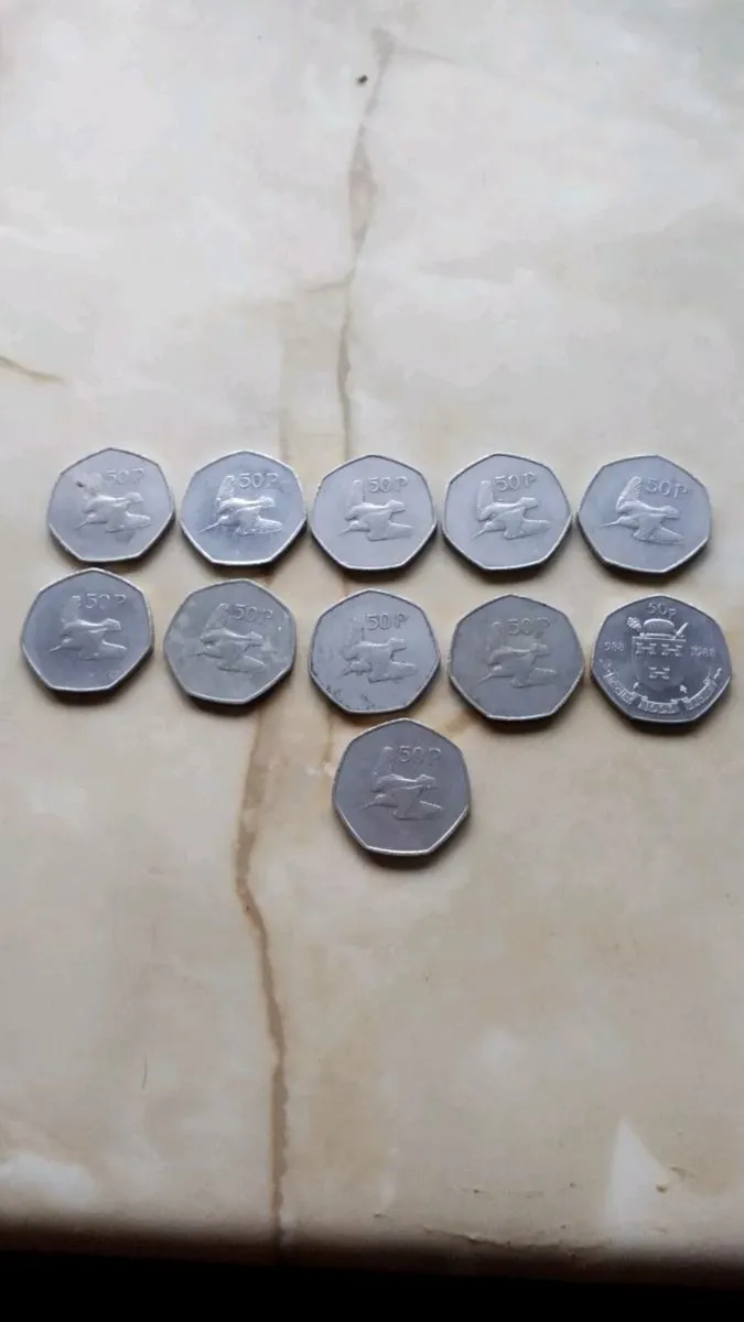 11. Irish 50p coins