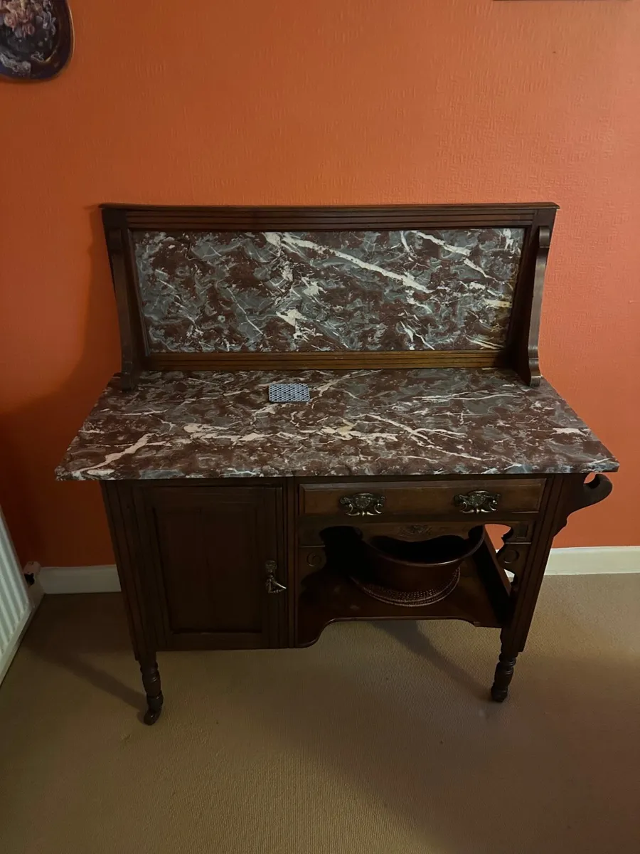 Victorian marble topped sideboard - Image 2