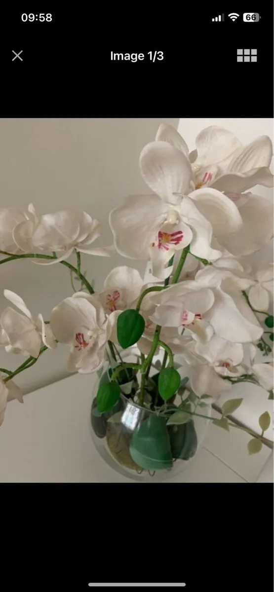 Orchid Vase - Artificial Flowers - Image 1