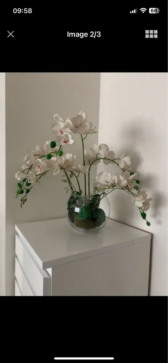 Orchid Vase - Artificial Flowers - Image 2