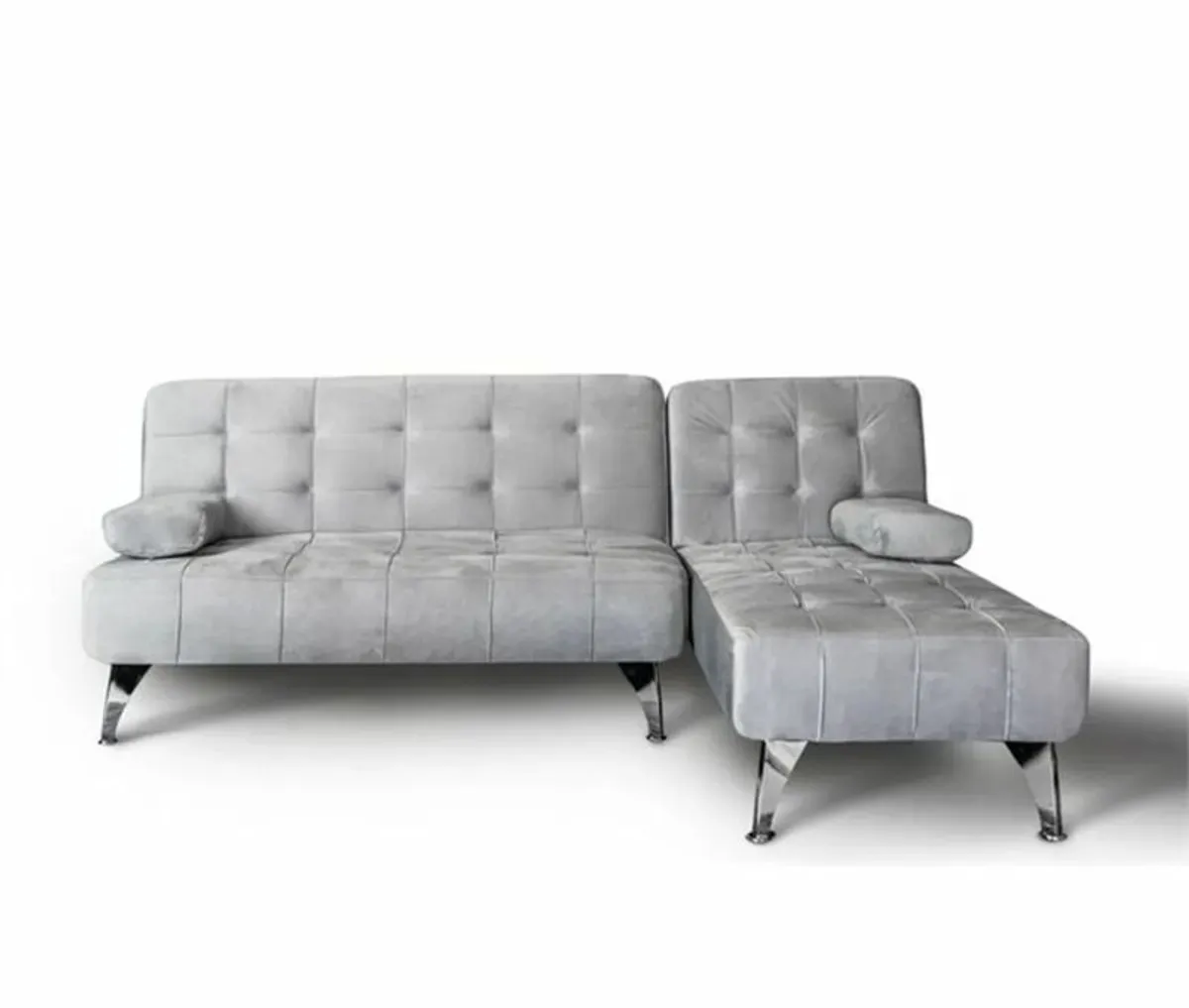 Elegant Velvet Sofa Bed with Chaiselongue 4 COLOURS - Image 2