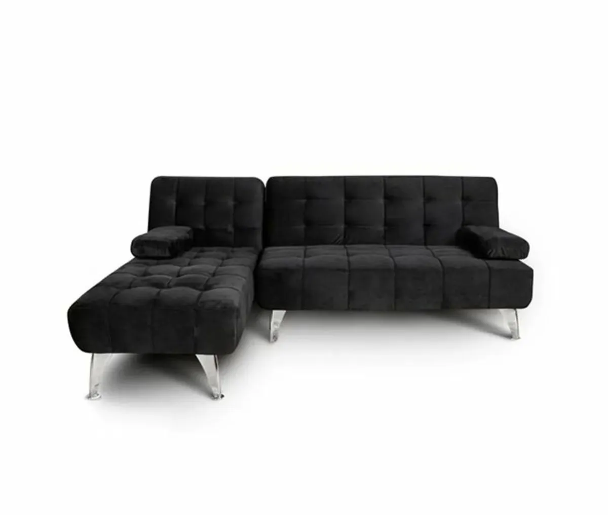 Elegant Velvet Sofa Bed with Chaiselongue 4 COLOURS - Image 4