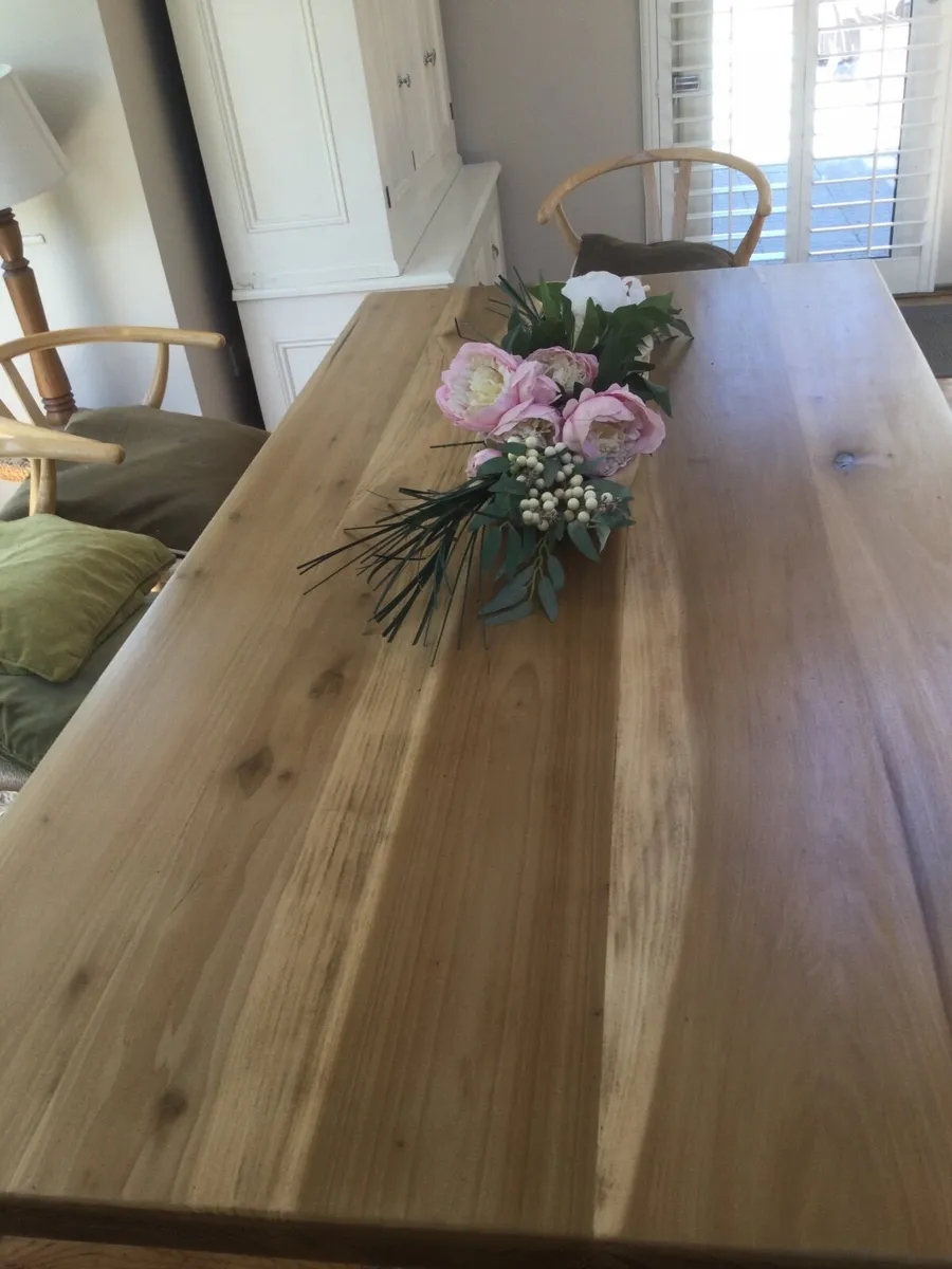 Kitchen/dining table &bench in poplar timber - Image 3