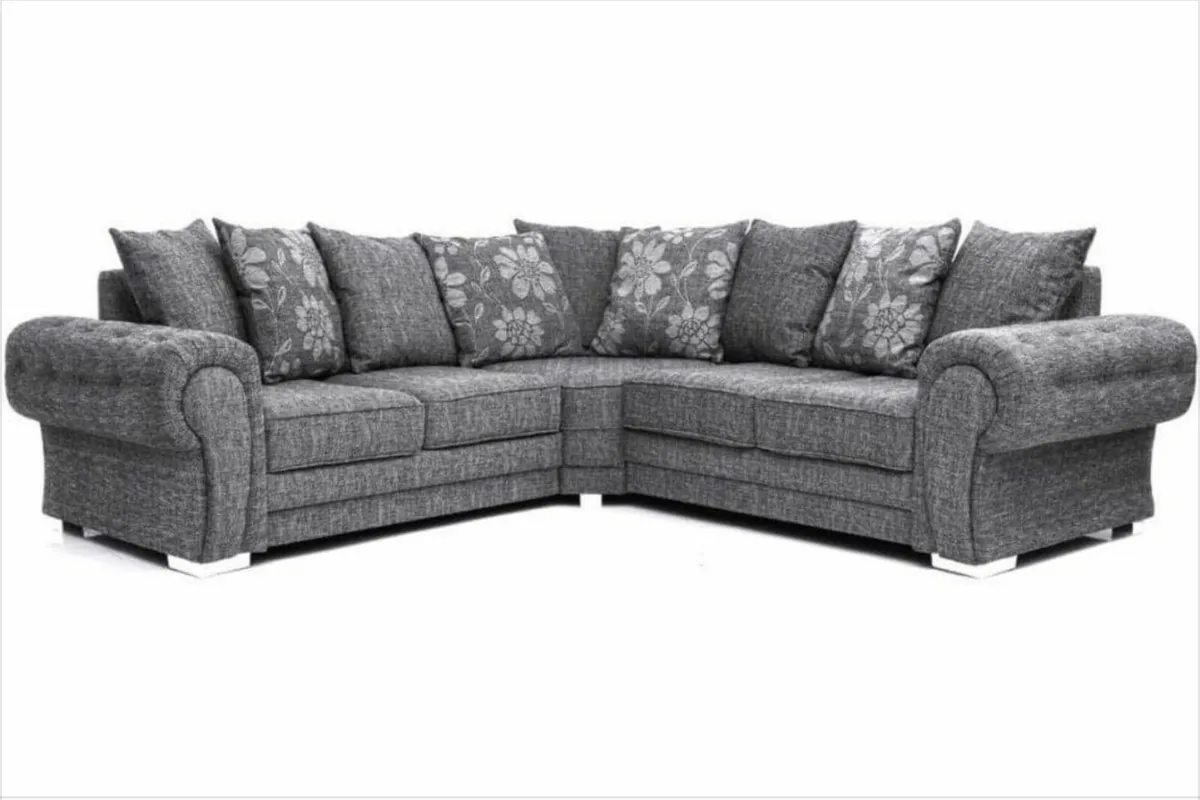 " Lovely Corner Fabrics Couch- Irish Homes" - Image 2