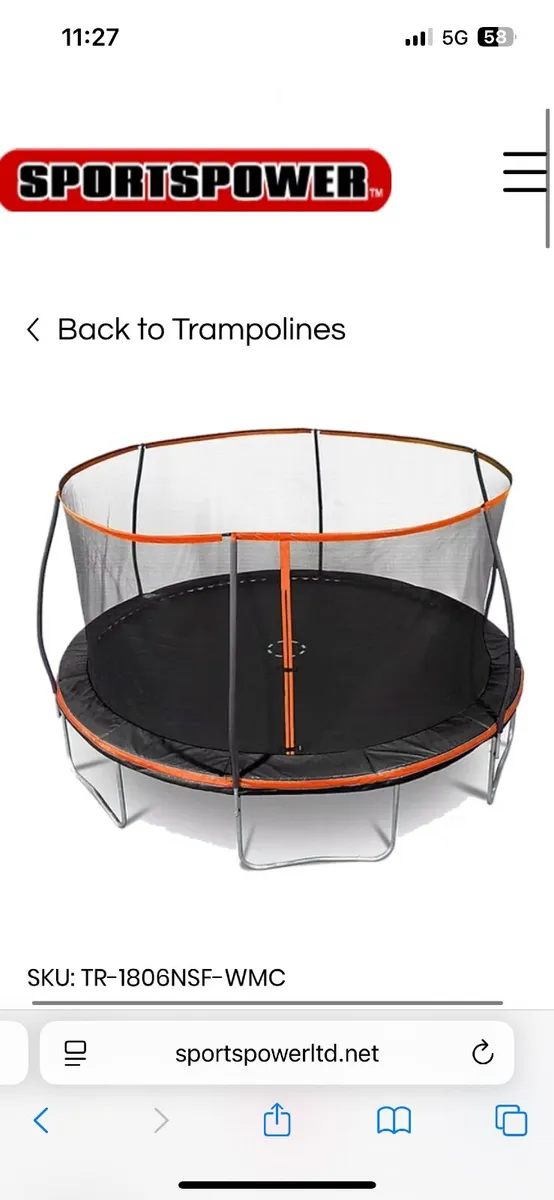 Sports Power Trampoline 10ft - Image 1