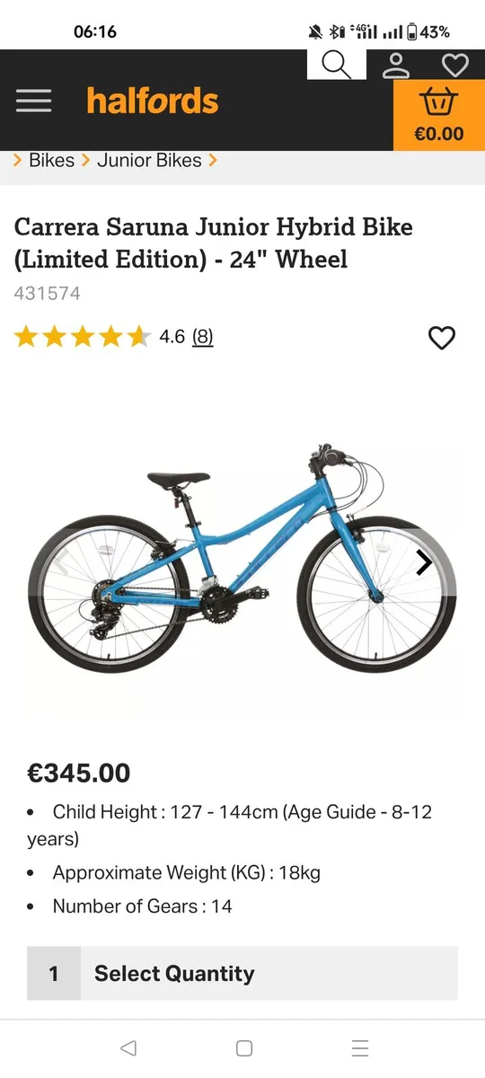 Junior Carrera Bike - Image 1