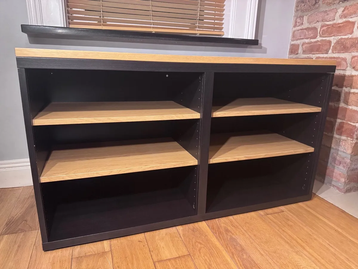 IKEA Black Cabinet With Shelves - Image 1