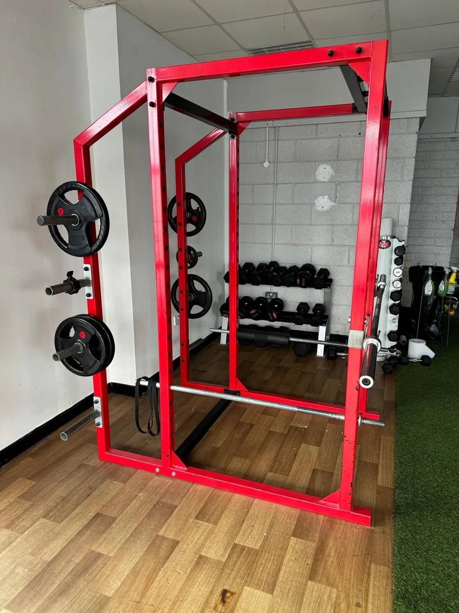 Commercial Power Rack Red Used - Image 1