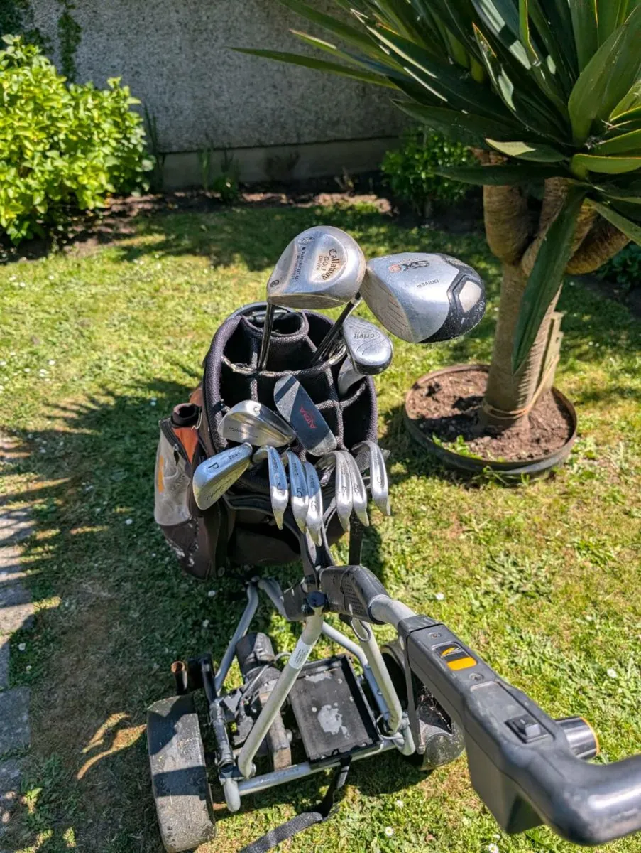 Adult Golf clubs & bag& trolley - Image 3