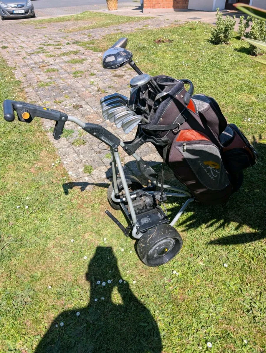 Adult Golf clubs & bag& trolley - Image 4
