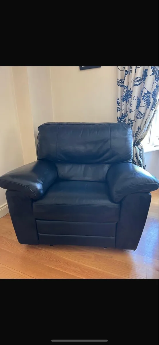 Black Leather Recliner - Image 1