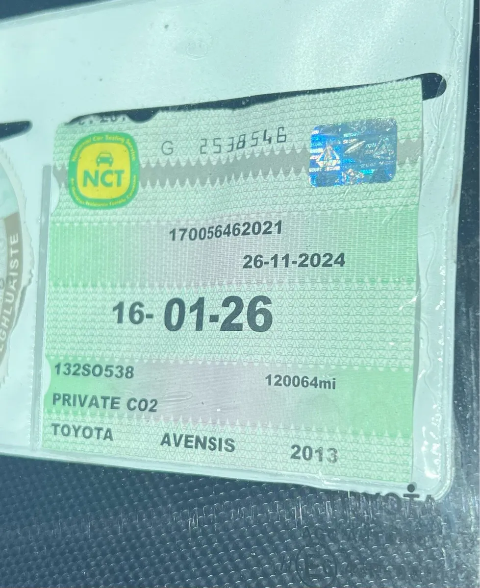 2013 Toyota Avensis 2.0 Diesel New NCT 1/26 - Image 3