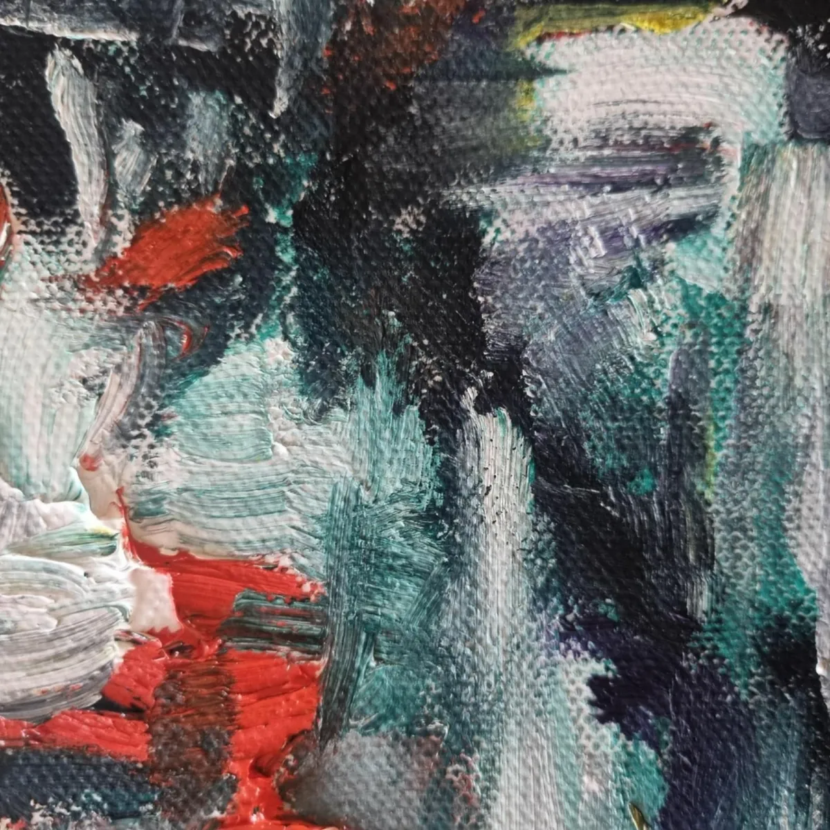 Original Oil Painting Canvas Signed Abstract Art - Image 3