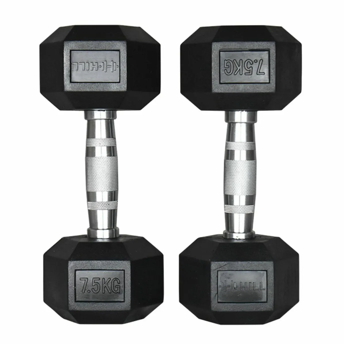 £2/KG Rubber Hex Dumbbells 2.5kg - 50kg - Image 2