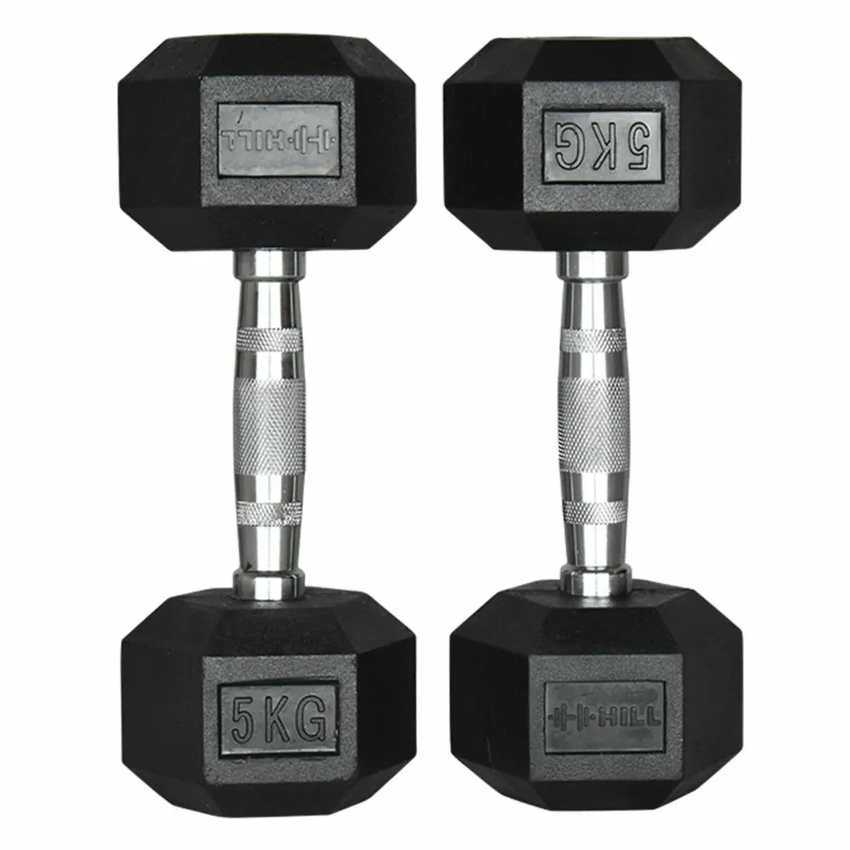 £2/KG Rubber Hex Dumbbells 2.5kg - 50kg - Image 3