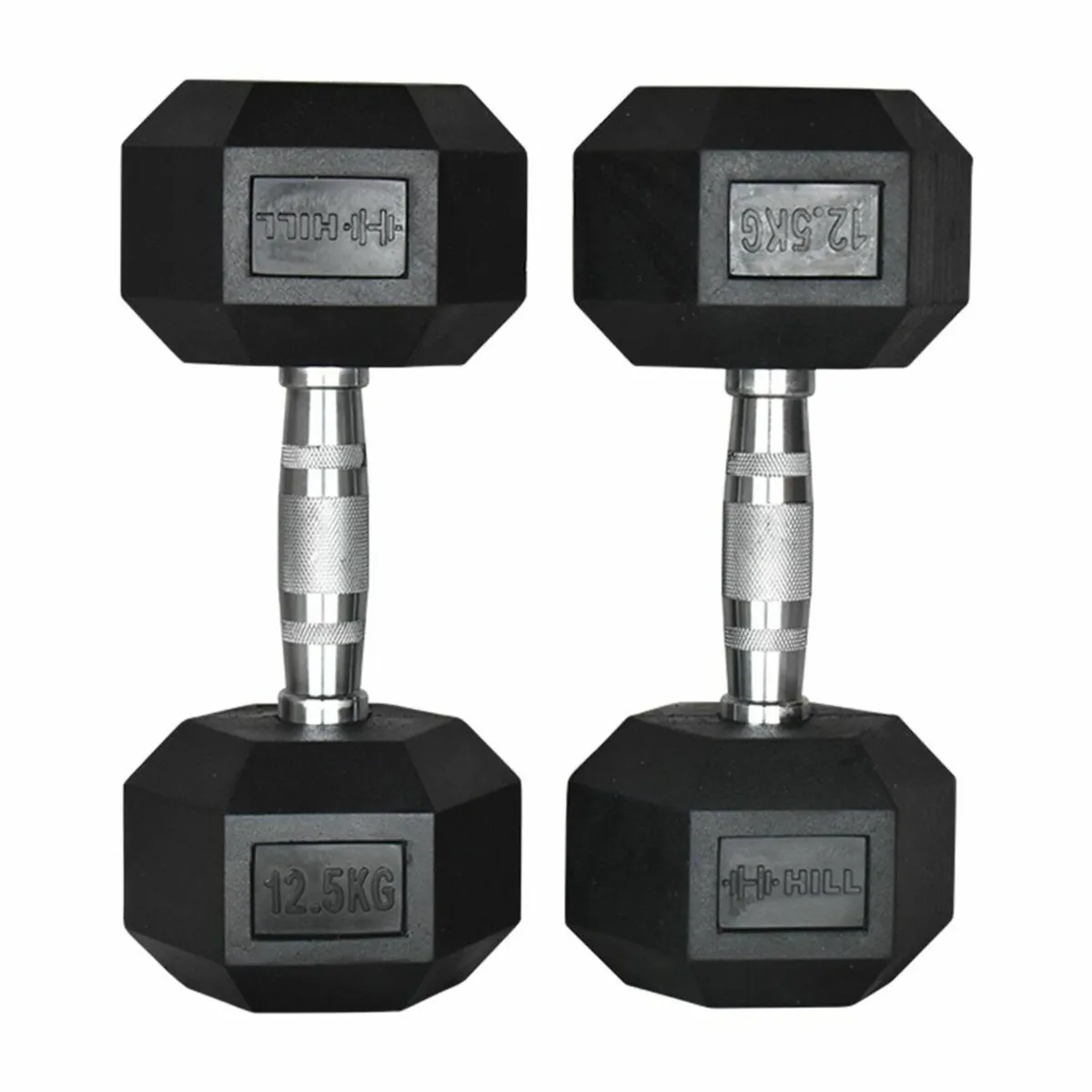 £2/KG Rubber Hex Dumbbells 2.5kg - 50kg - Image 4