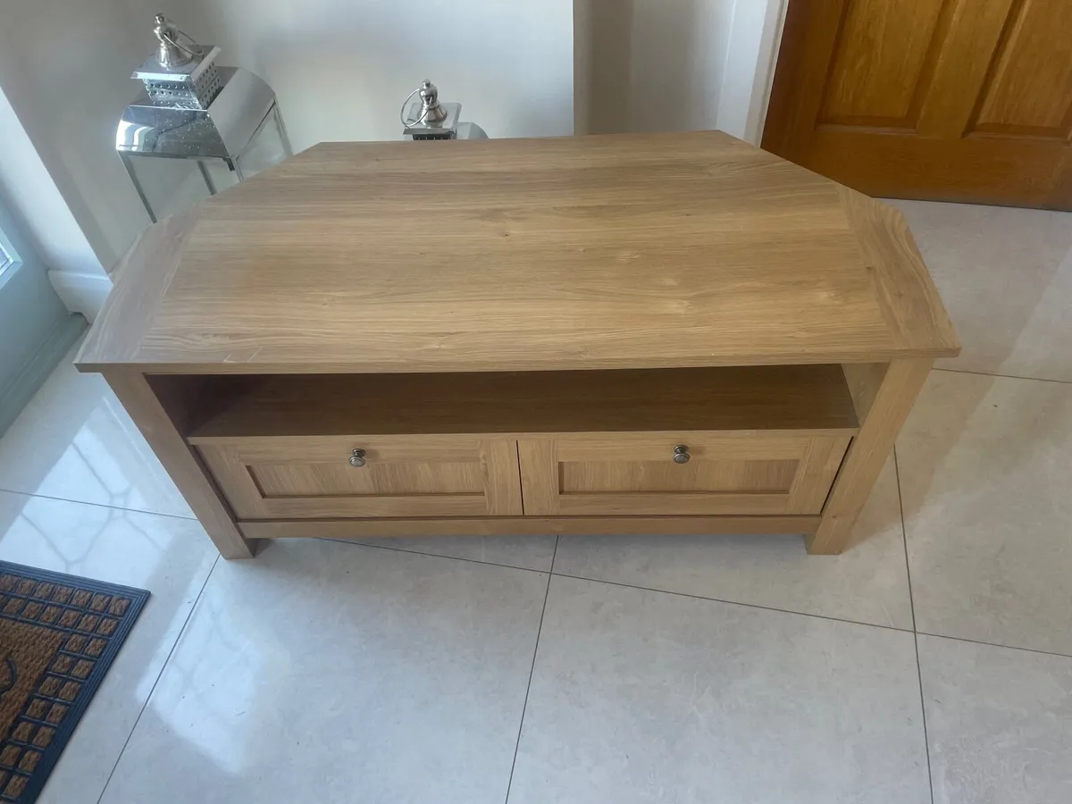 Solid Oak TV unit - Image 2