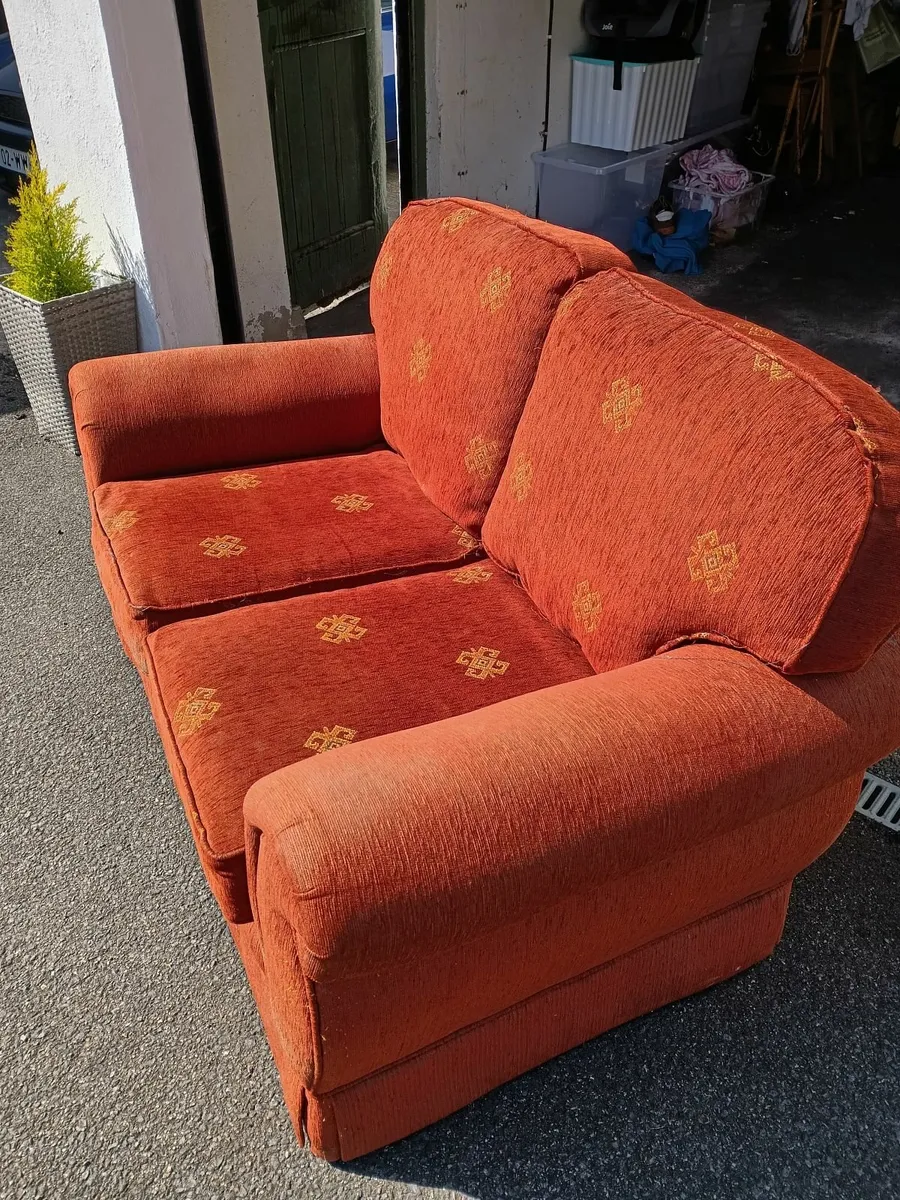 2 seater sofa red - Image 1