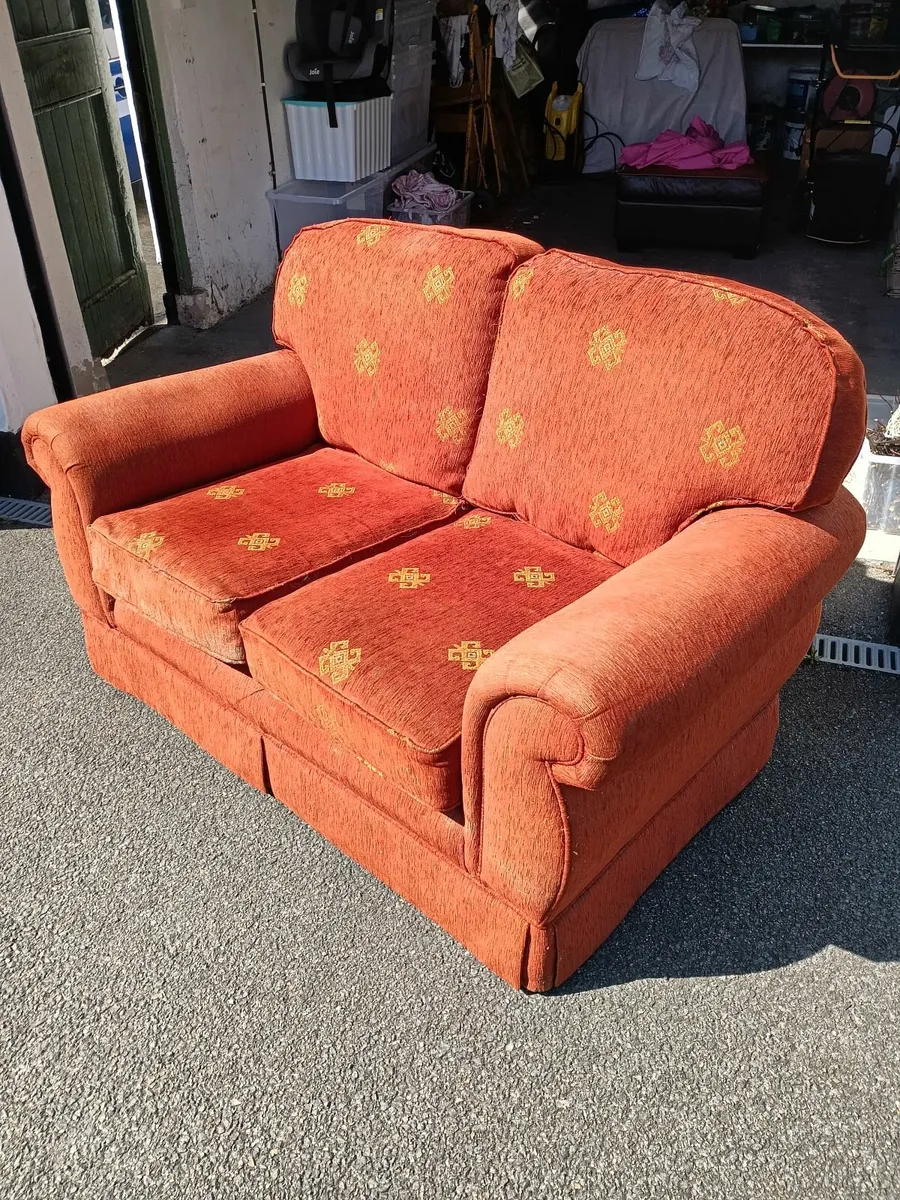 2 seater sofa red - Image 2