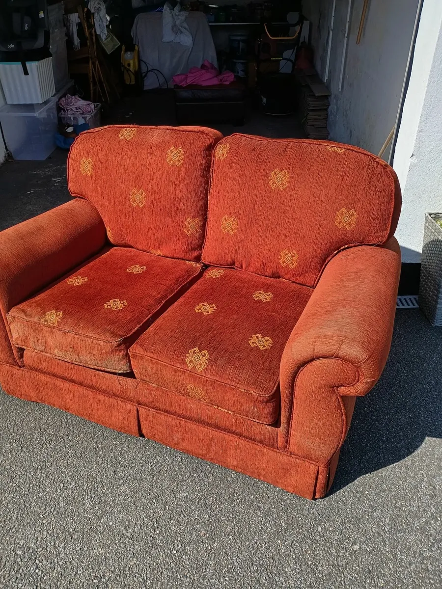 2 seater sofa red - Image 3