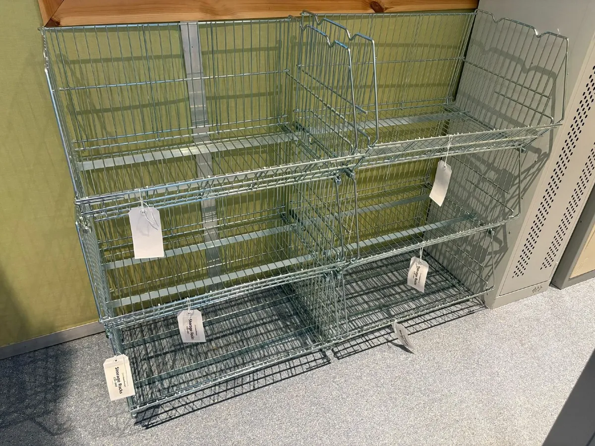 Stackable Wire Mesh Storage Racks - £25+VAT - Image 1