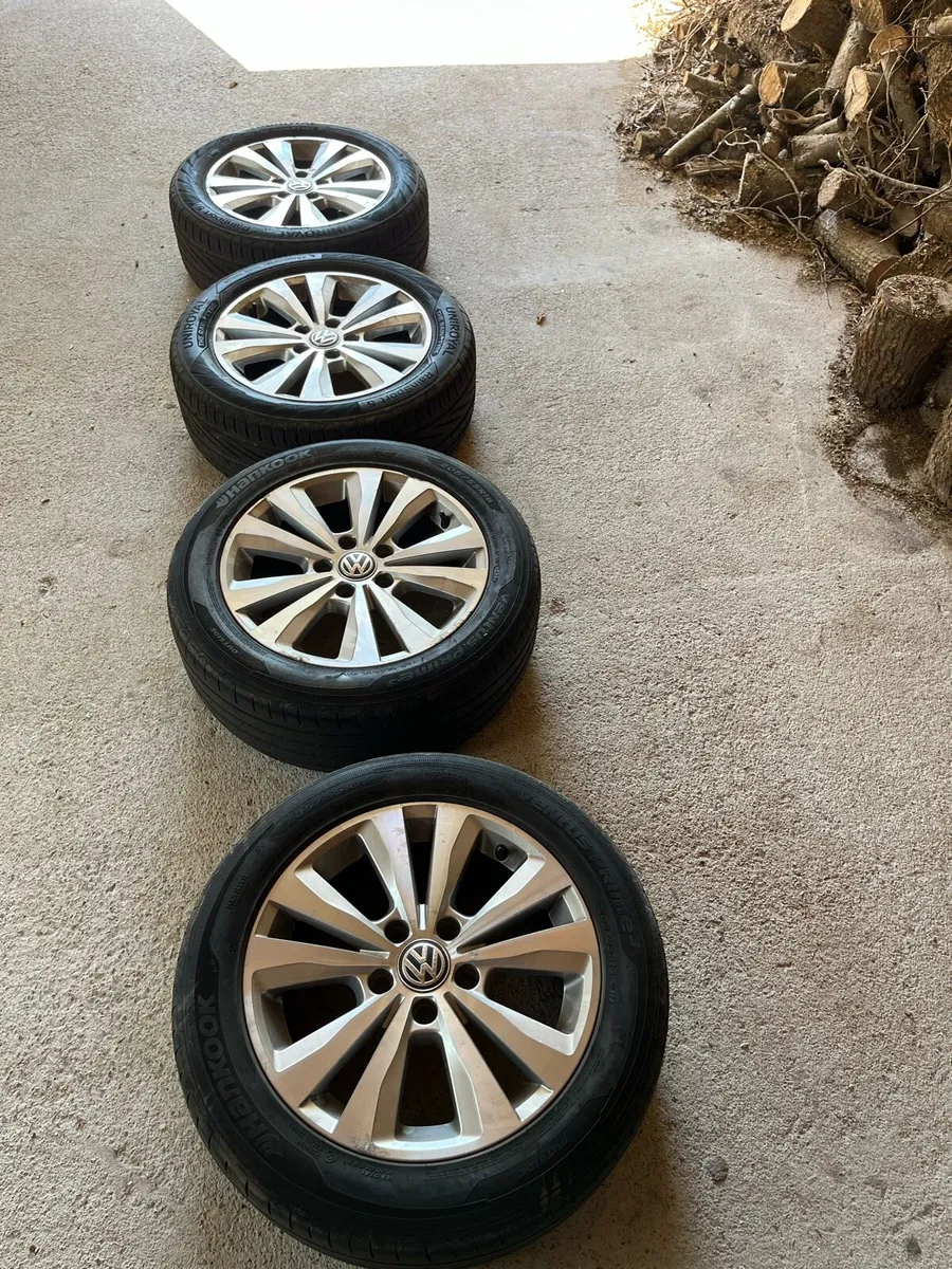 Genuine Volkswagen alloys and tyres 16” - Image 2
