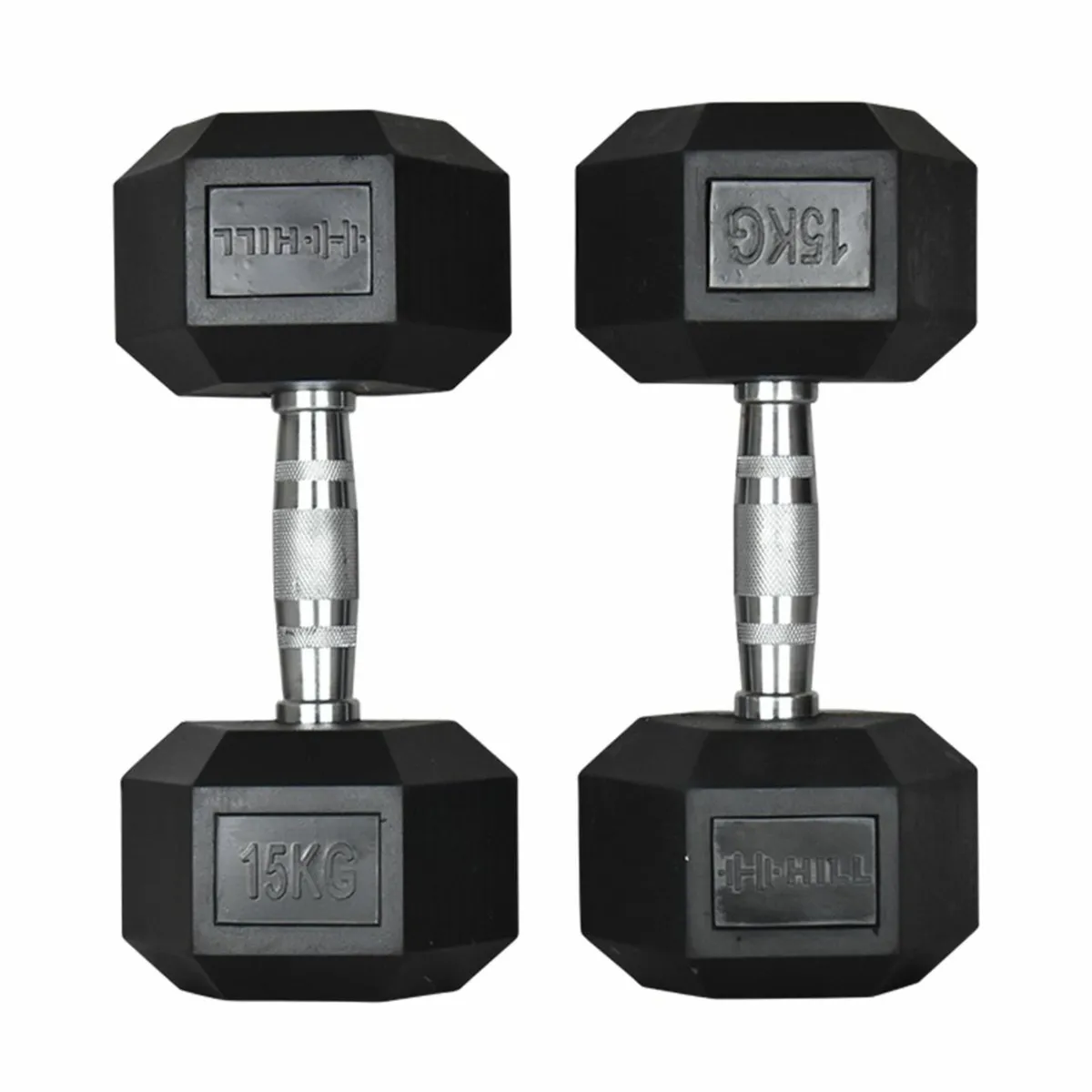 Rubber Hex Dumbbell Set 2.5kg - 30kg - Weights Gym - Image 2
