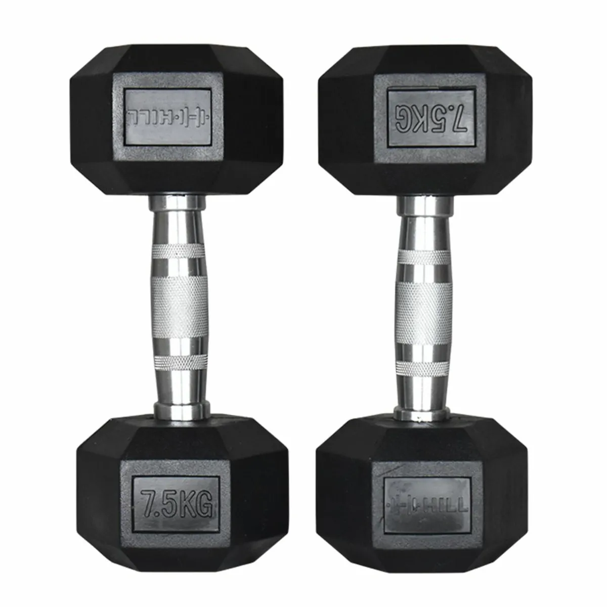 Rubber Hex Dumbbell Set 2.5kg - 25kg - Weights Gym - Image 2