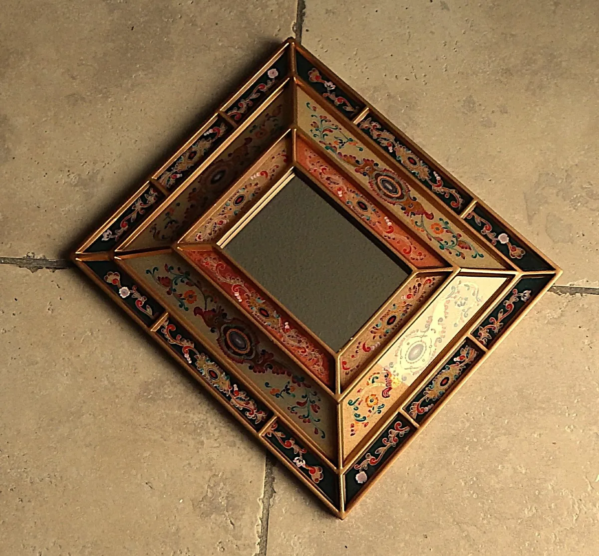 Small Turkish Wall Hanging Mirror in Ornate Frame - Image 2