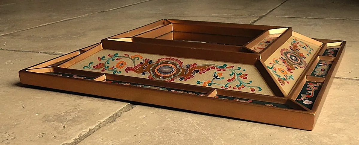 Small Turkish Wall Hanging Mirror in Ornate Frame - Image 3