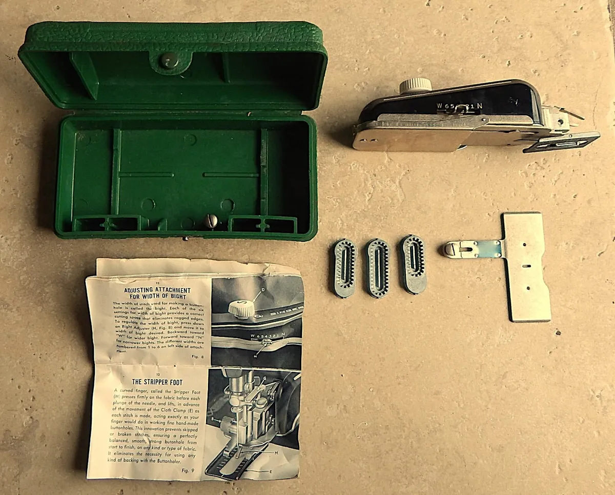 Vintage Singer Sewing Machine Buttonholer - Image 2